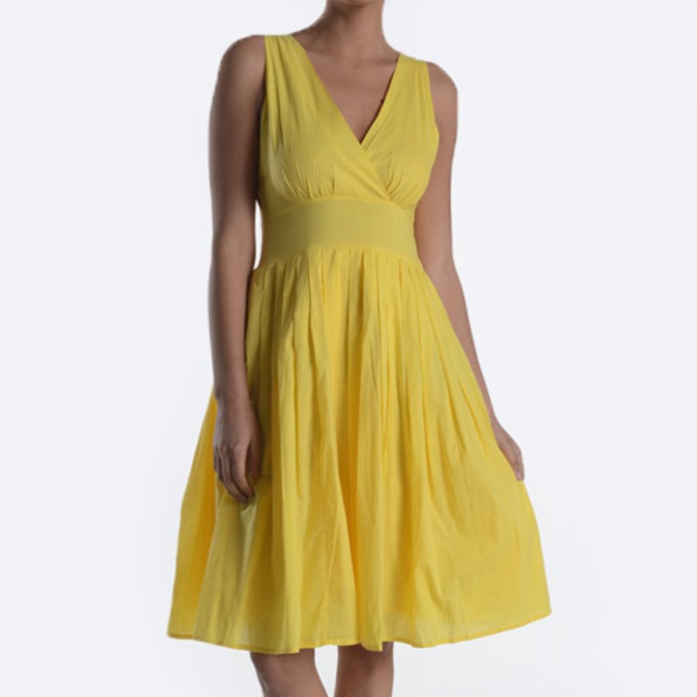 Double V-Neck Surplice Dress